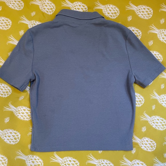 Zara Stretchy Collared Crop Top - Picture 4 of 6